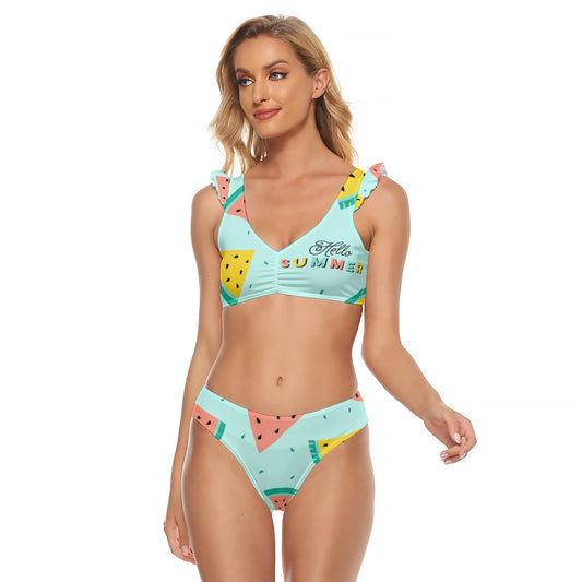 Hello Summer Ruffle Cuff Bikini