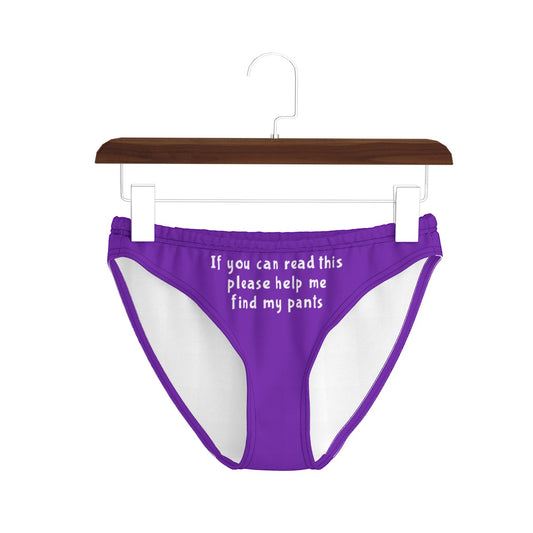 Find My Pants Purple Briefs