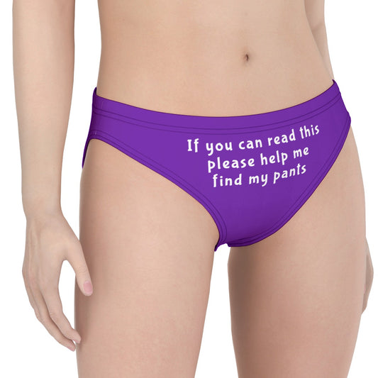Find My Pants Purple Briefs